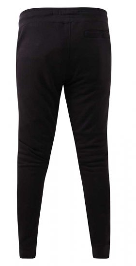 D555 Buckingham Cuffed Jogger With Side Pockets Black Tall Sizes - ROUPAS DE HOMEM MT-6XLT - Tamanhos-Tall Homem