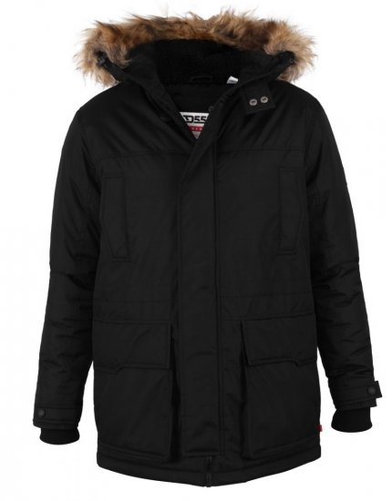 D555 Lovett Parka Black - Casacos - Casacos Homem Tamanhos Grandes
