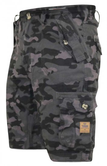D555 ZAVIER Camo Cotton Cargo Shorts - Calções - Calções Homem Tamanhos Grandes