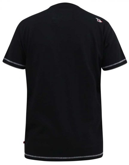 D555 BENNY LA Camo Printed Crew Neck T-Shirt Black - T-shirts - T-shirts Homem Tamanhos Grandes