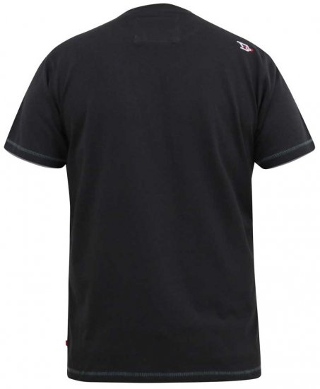 D555 CORTEX California Snake Printed Crew Neck T-Shirt Washed Black - T-shirts - T-shirts Homem Tamanhos Grandes