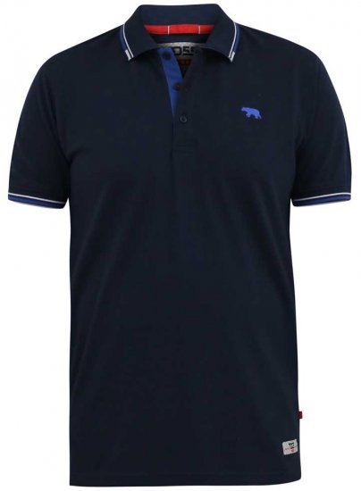 D555 SALFORD 1 Pique Polo Navy - Pólos - Pólos Tamanhos Grandes Homem