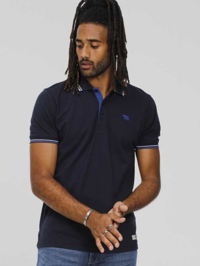 D555 SALFORD 1 Pique Polo Navy - Pólos - Pólos Tamanhos Grandes Homem