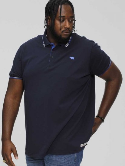 D555 SALFORD 1 Pique Polo Navy - Pólos - Pólos Tamanhos Grandes Homem