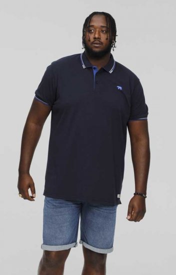 D555 SALFORD 1 Pique Polo Navy - Pólos - Pólos Tamanhos Grandes Homem