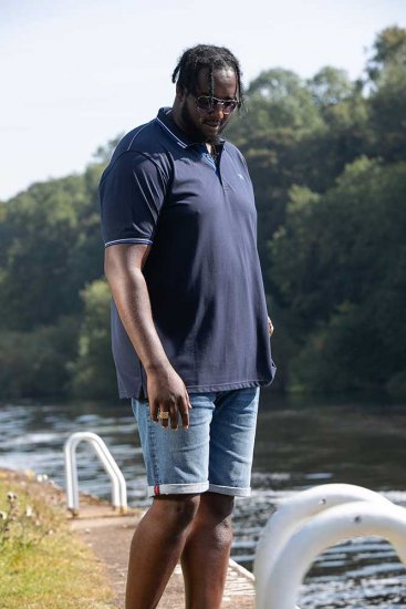 D555 SALFORD 1 Pique Polo Navy - Pólos - Pólos Tamanhos Grandes Homem