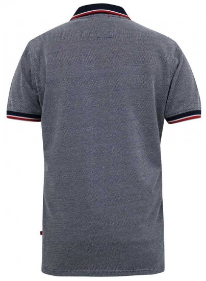 D555 KEMSTON Birds Eye Pique Polo Navy/White - Pólos - Pólos Tamanhos Grandes Homem