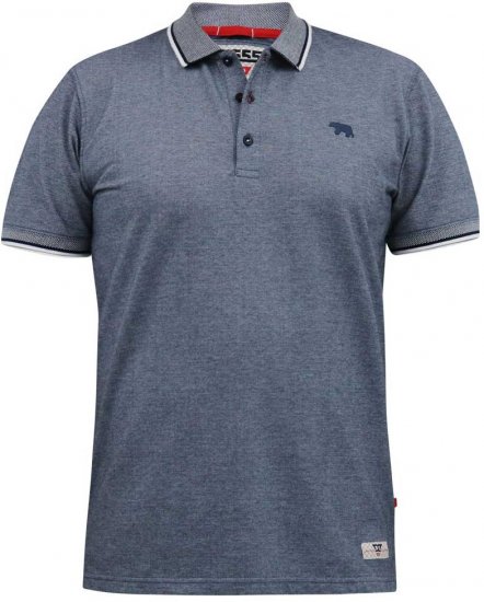 D555 GIBRALTAR Pique Polo Blue - Pólos - Pólos Tamanhos Grandes Homem