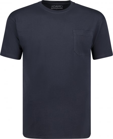 Adamo Kody Regular fit T-shirt with Pocket Navy - T-shirts - T-shirts Homem Tamanhos Grandes