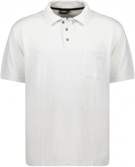 Adamo Klaas Regular fit Polo Shirt with Pocket White - Pólos - Pólos Tamanhos Grandes Homem