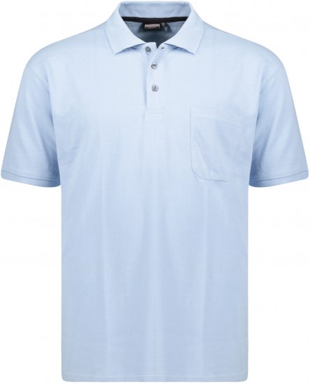 Adamo Klaas Regular fit Polo Shirt with Pocket Light Blue - Pólos - Pólos Tamanhos Grandes Homem