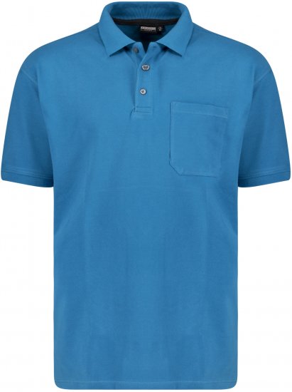 Adamo Klaas Regular fit Polo Shirt with Pocket Petrol - Pólos - Pólos Tamanhos Grandes Homem