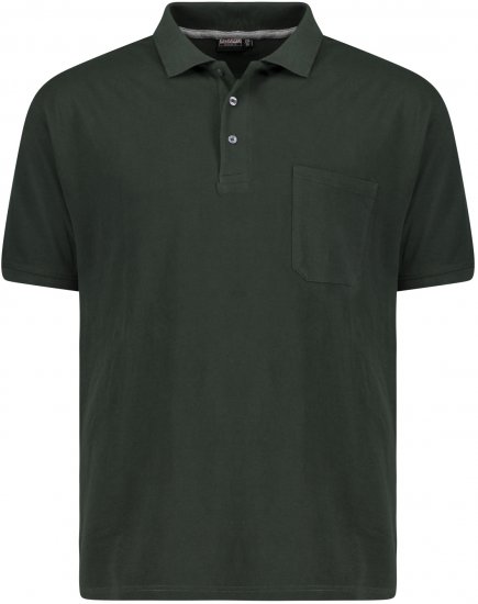 Adamo Klaas Regular fit Polo Shirt with Pocket Pine Green - Pólos - Pólos Tamanhos Grandes Homem