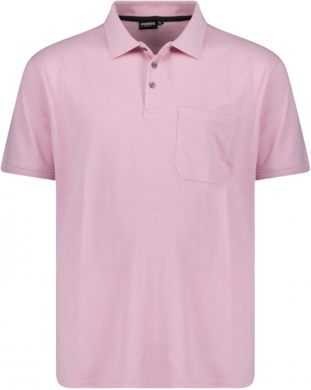 Adamo Klaas Regular fit Polo Shirt with Pocket Pink - Pólos - Pólos Tamanhos Grandes Homem