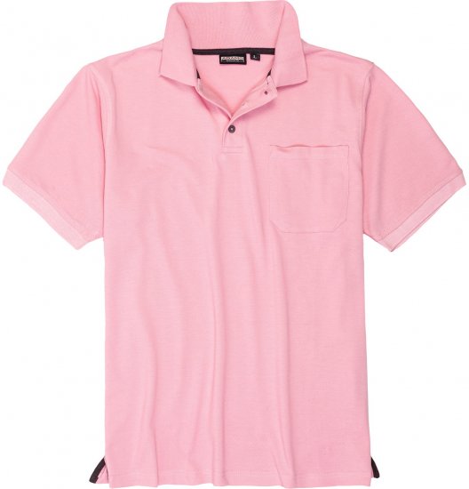 Adamo Klaas Regular fit Polo Shirt with Pocket Pink - Pólos - Pólos Tamanhos Grandes Homem