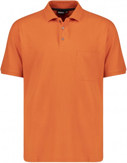 Adamo Klaas Regular fit Polo Shirt with Pocket Orange - Pólos - Pólos Tamanhos Grandes Homem