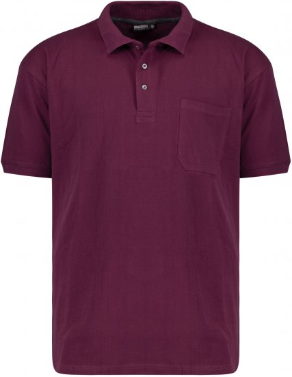 Adamo Klaas Regular fit Polo Shirt with Pocket Blackberry - Pólos - Pólos Tamanhos Grandes Homem