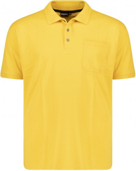 Adamo Klaas Regular fit Polo Shirt with Pocket Yellow - Pólos - Pólos Tamanhos Grandes Homem