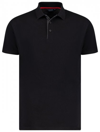 Adamo 139401 Polo Preto - Pólos - Pólos Tamanhos Grandes Homem