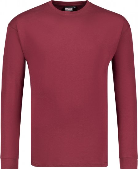 Adamo Floyd Comfort fit Long sleeve T-shirt Burgundy - T-shirts - T-shirts Homem Tamanhos Grandes