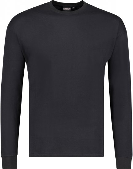 Adamo Floyd Comfort fit Long sleeve T-shirt Black - T-shirts - T-shirts Homem Tamanhos Grandes
