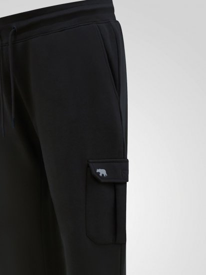D555 Dexter 1 Cargo Jogger With Bear Embroidery Preto - Calças & calções de fato de treino - Calças de Fato de Treino Tamanhos Grandes 
