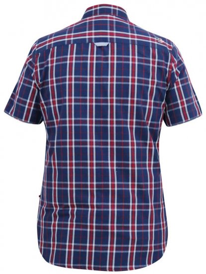 D555 ROYSTON S/S Shirt Navy - Camisas - Camisas Homem Tamanhos Grandes