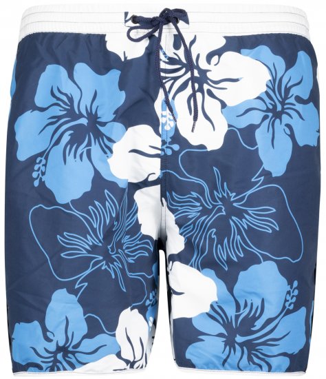 Adamo Elmar Printed Swimshorts Navy - Roupa Interior & natação - Roupa interior Homem Tamanhos Grandes