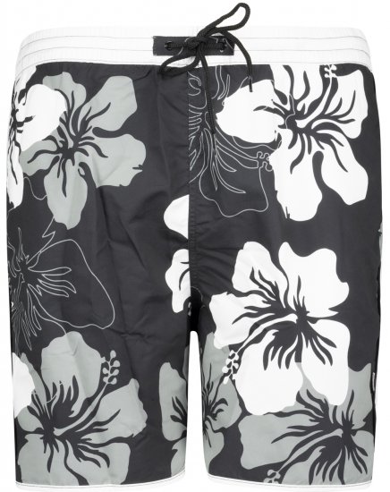 Adamo Elmar Printed Swimshorts Black - Roupa Interior & Natação - Roupa interior Homem Tamanhos Grandes