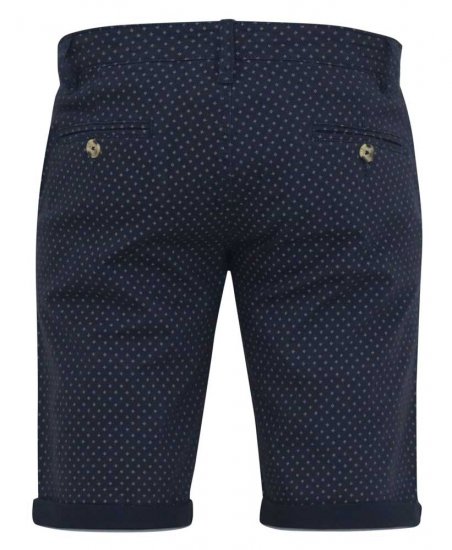 D555 DUDLEY AO Printed Stretch Chino Shorts Navy - Calções - Calções Homem Tamanhos Grandes