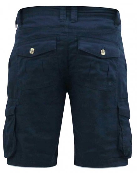 D555 RODNEY Cotton Cargo Shorts Navy - Calções - Calções Homem Tamanhos Grandes