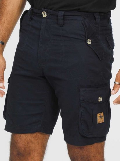 D555 RODNEY Cotton Cargo Shorts Navy - Calções - Calções Homem Tamanhos Grandes