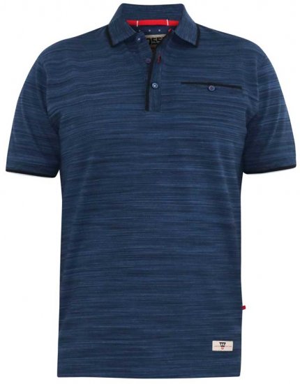 D555 FOXLEY Pique Reno Polo Navy - Pólos - Pólos Tamanhos Grandes Homem