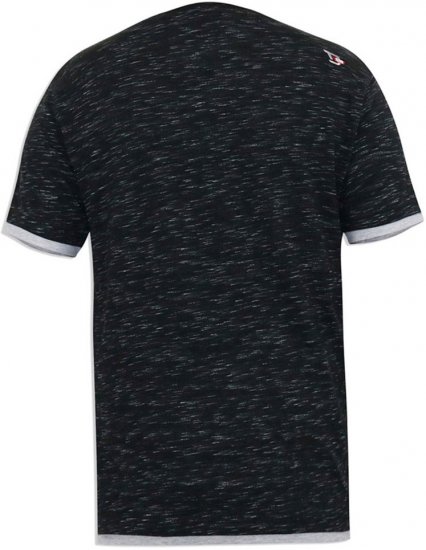 D555 DARREN Skull Printed T-Shirt With Double Layer On Hem & Cuff Black Reno - T-shirts - T-shirts Homem Tamanhos Grandes