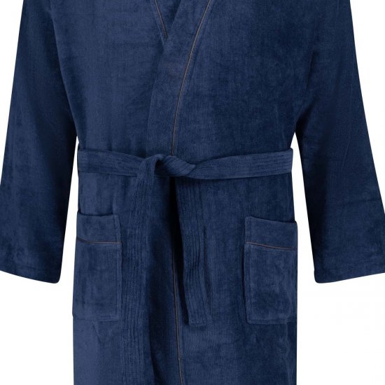 Adamo 149014 Roupão de veludo Azul-marinho - Roupa Interior & natação - Roupa interior Homem Tamanhos Grandes