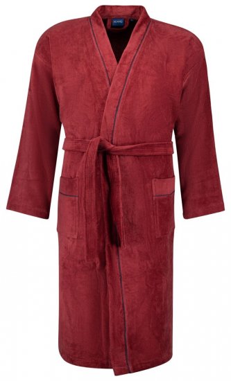 Adamo 149014 Roupão de veludo Bordô - Roupa Interior & natação - Roupa interior Homem Tamanhos Grandes