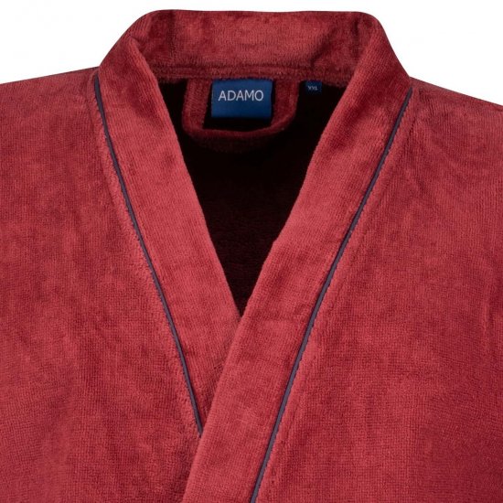 Adamo 149014 Roupão de veludo Bordô - Roupa Interior & natação - Roupa interior Homem Tamanhos Grandes