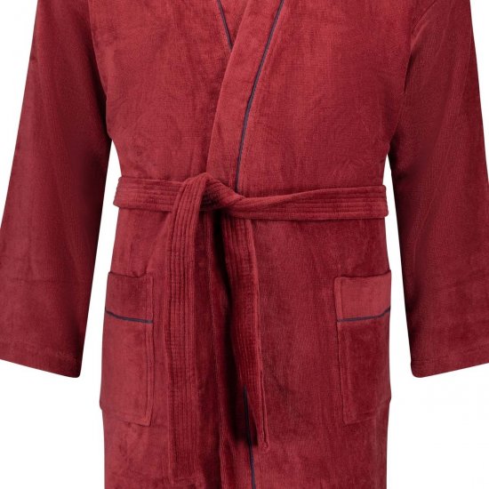 Adamo 149014 Roupão de veludo Bordô - Roupa Interior & natação - Roupa interior Homem Tamanhos Grandes