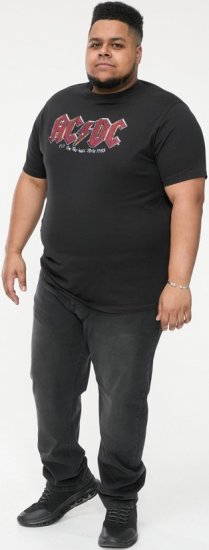 D555 JAILBREAK Official Ac/Dc Printed T-Shirt With Front And Back Print - Black - T-shirts - T-shirts Homem Tamanhos Grandes