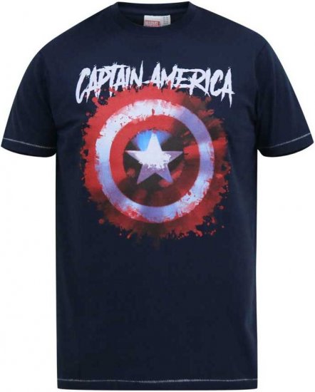 D555 ROGERS Official Captain America Printed T-Shirt Dark Navy - T-shirts - T-shirts Homem Tamanhos Grandes