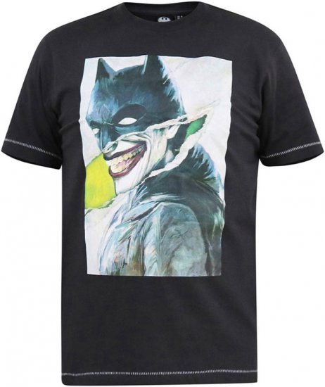 D555 MARTIN Official Batman Printed T-Shirt Washed Black - T-shirts - T-shirts Homem Tamanhos Grandes