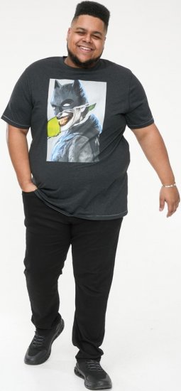 D555 MARTIN Official Batman Printed T-Shirt Washed Black - T-shirts - T-shirts Homem Tamanhos Grandes