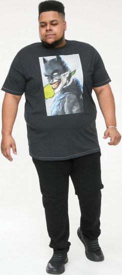 D555 MARTIN Official Batman Printed T-Shirt Washed Black - T-shirts - T-shirts Homem Tamanhos Grandes
