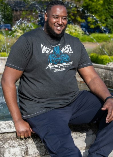 D555 SOLO Official Star Wars Management Consulting Printed T-Shirt Black Reno - T-shirts - T-shirts Homem Tamanhos Grandes