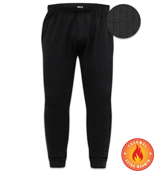 D555 Boston Thermal Long Johns Black - Roupa Interior & natação - Roupa interior Homem Tamanhos Grandes