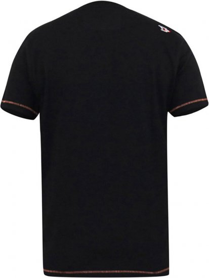 D555 LORNE Motor Bike Splatter Printed Crew Neck T-Shirt Washed Black - T-shirts - T-shirts Homem Tamanhos Grandes
