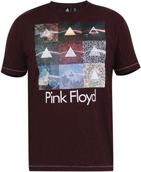 D555 DIVISION Official Pink Floyd Printed T-Shirt Burgundy - T-shirts - T-shirts Homem Tamanhos Grandes