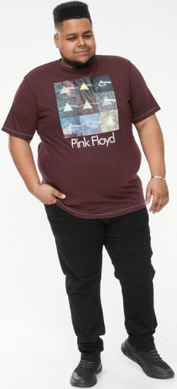 D555 DIVISION Official Pink Floyd Printed T-Shirt Burgundy - T-shirts - T-shirts Homem Tamanhos Grandes