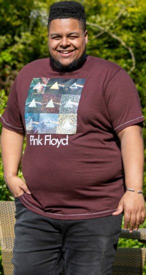 D555 DIVISION Official Pink Floyd Printed T-Shirt Burgundy - T-shirts - T-shirts Homem Tamanhos Grandes