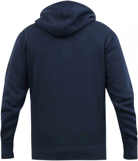 D555 GABRIEL Couture Zip Through Hoody With Reversible Zips Navy - Sweatshirts & hoodies - Sweatshirt & Camisolas com Capuz tamanhos grandes